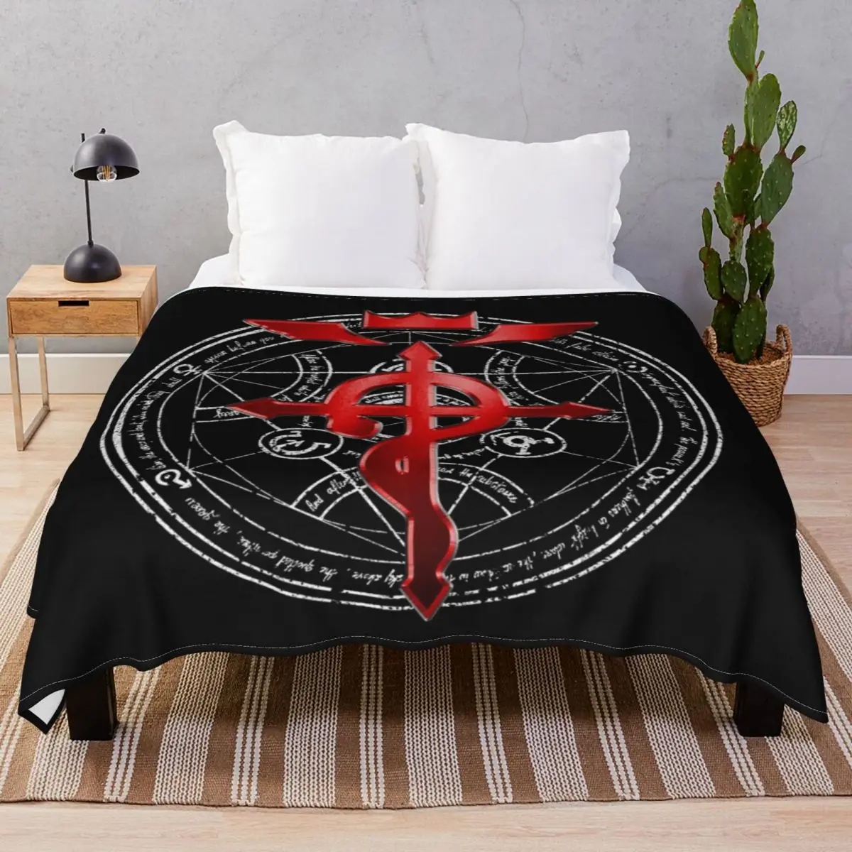 Fullmetal Alchemist Symbol Blankets Flannel Spring/Autumn Multifunction Throw Blanket for Bed Home Couch Camp Office