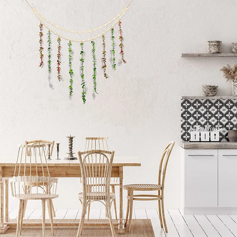 Висячий эвкалипт Бохо Настенный декор DIY Хранение фотографий подвесной