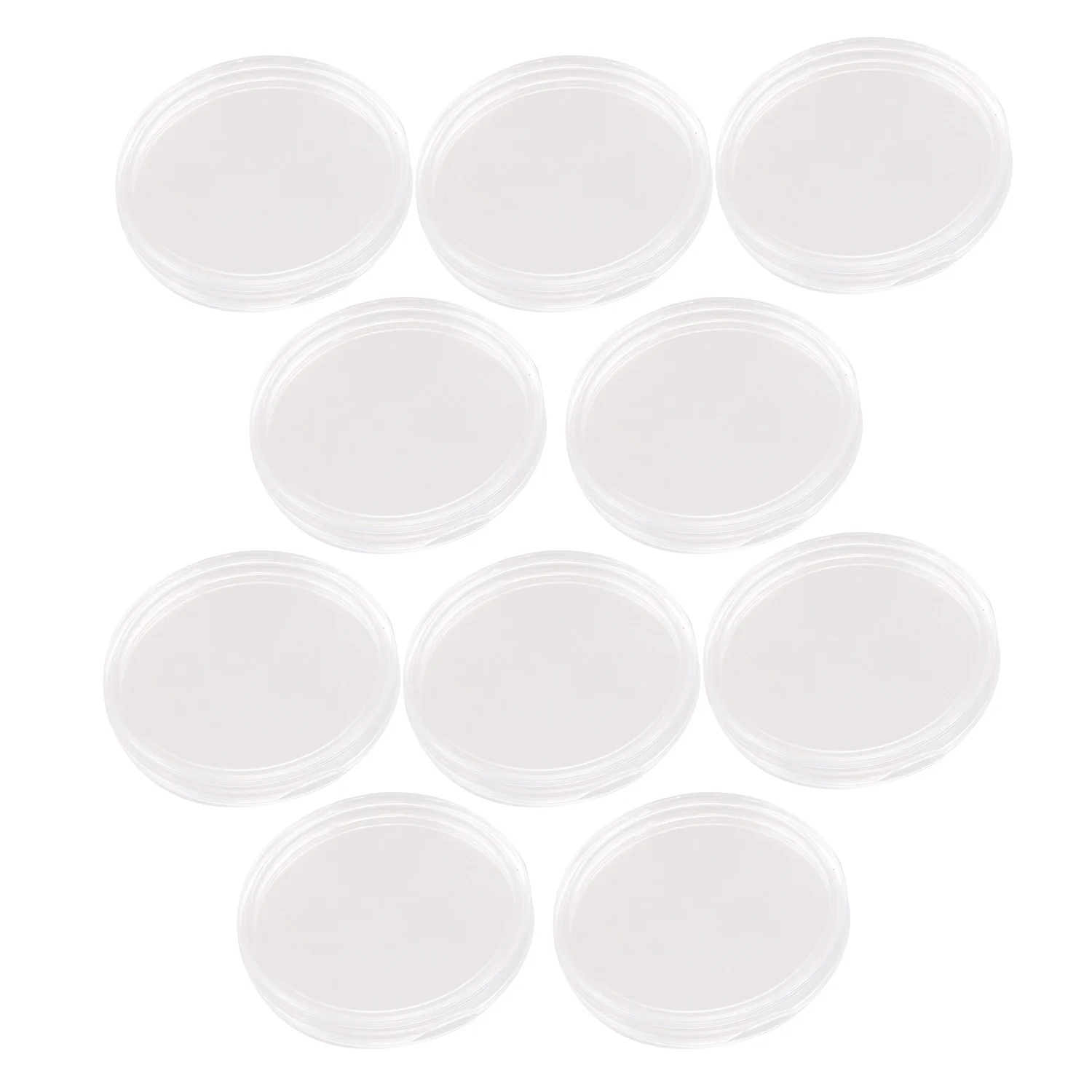 

10 pcs Small round transparent plastic coin capsules box 30mm
