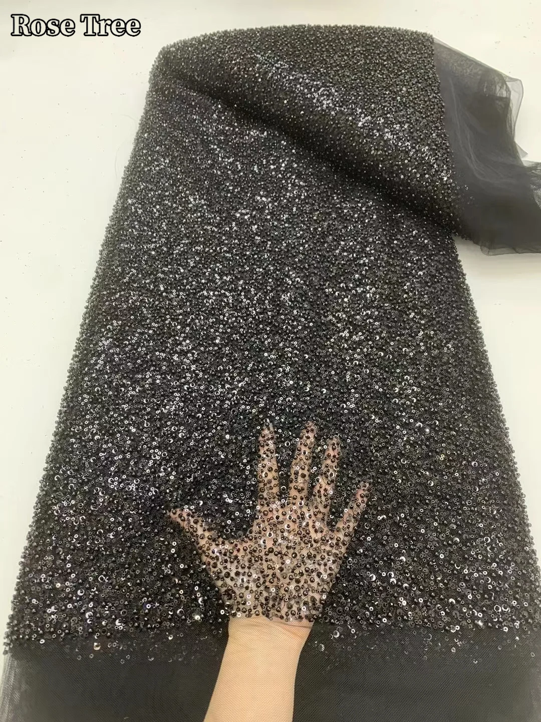 Роскошные нигерийские бусины ручной работы кружевная ткань 2024