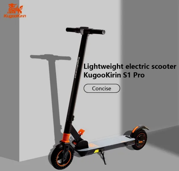 

EU STOCK HOT SELLING KUGOO KIRIN S1pro Folding Adult 350W 25km/h APP Control Honeycomb tire cheap electric Scooter