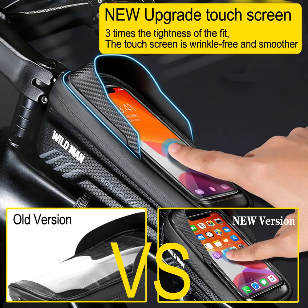 Велосипедная сумка WILD MAN водонепроницаемый держатель для сенсорного экрана 7 4