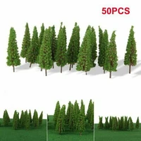 50pcs scenery trees model train railroad wargame diorama landscape ho oo scale