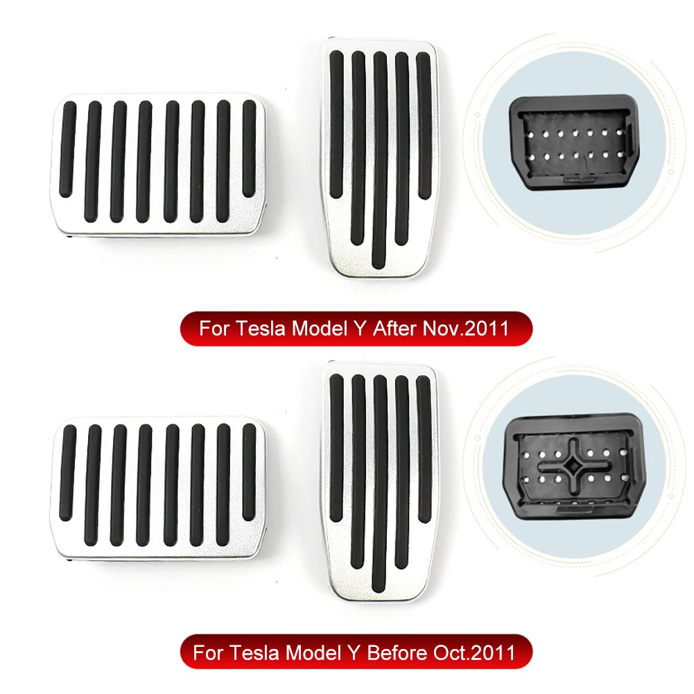 

For Tesla Model 3 Model Y 2021 Accelerator Brake Rest Pedal Cover Alloy Foot Pedal Pads Cover Fuel Brake Pedal Rest Pedal Cover