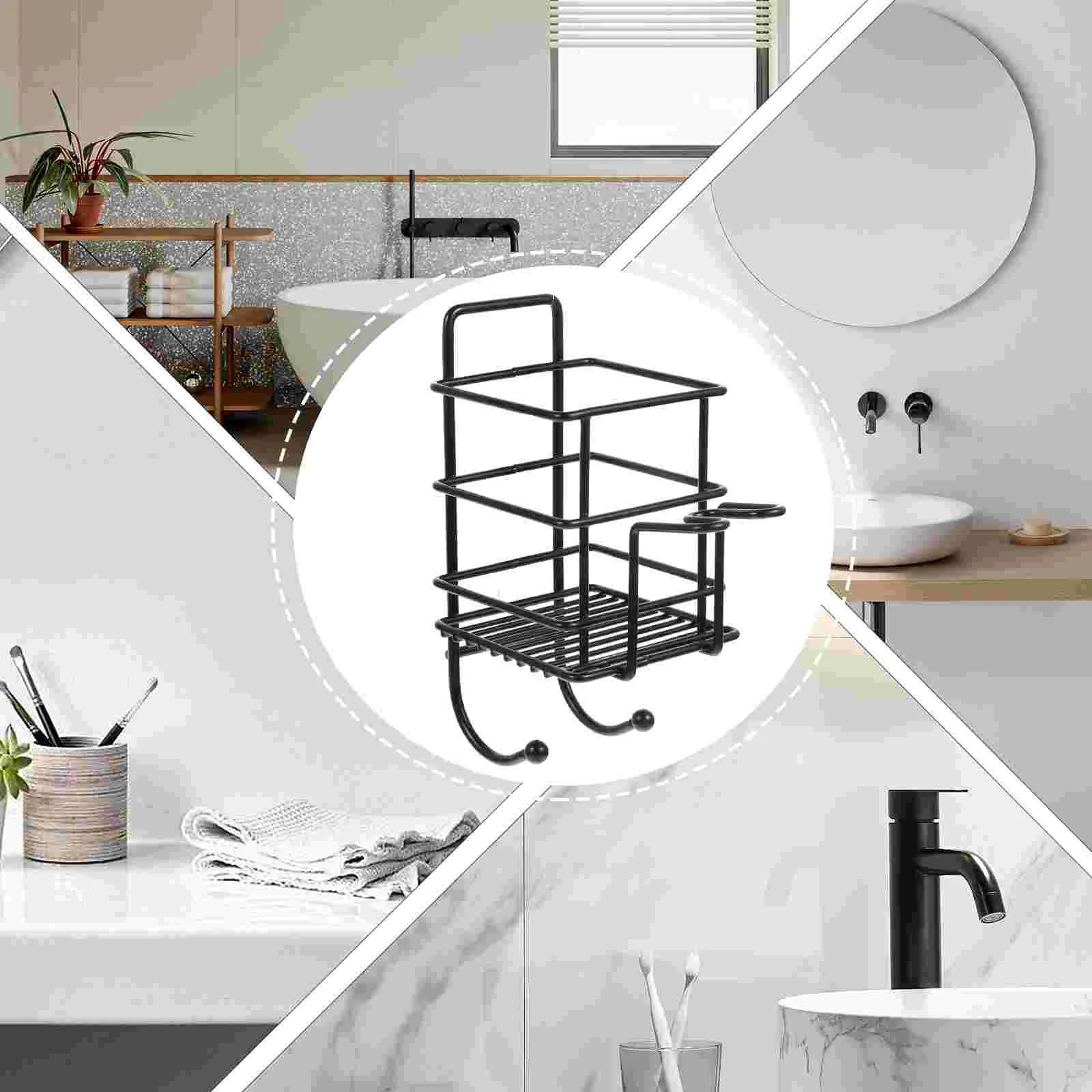 

Punch Free Holder Stainless Steel Shelves Soap Iron Wall Mounted Shelf