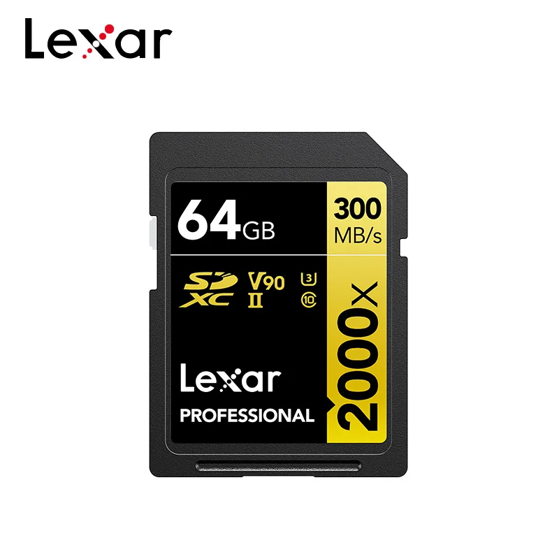 Оригинальная профессиональная SD-карта Lexar 2000x C10 UHS-II U3 V90 SDHC 32 Гб SDXC 64 128 ГБ 256 карта