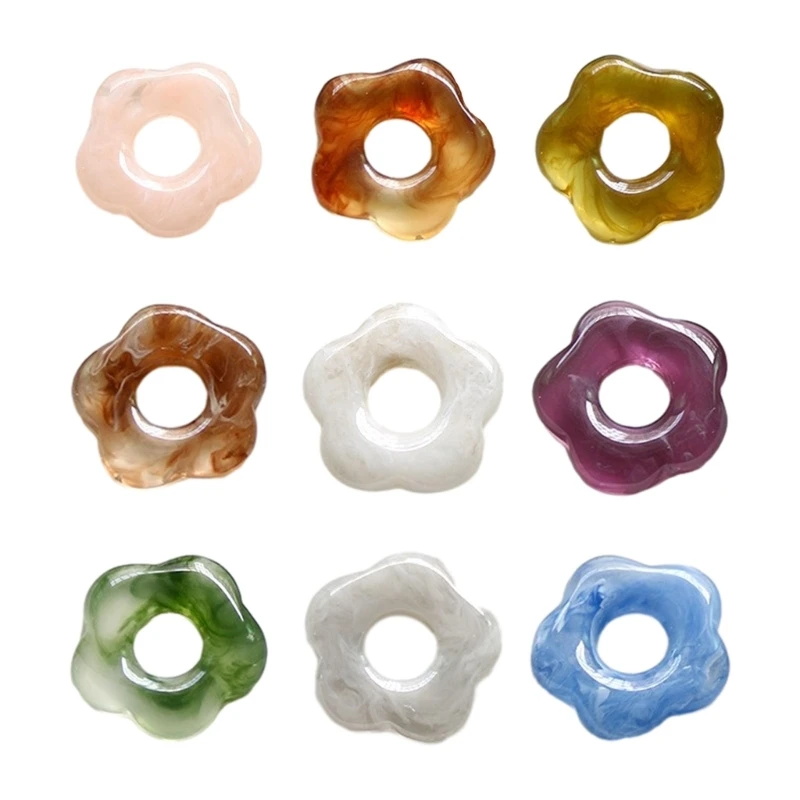 

Resin Charm Pendants Hollow Five Flower Pendant Jewelry DIY Accessories