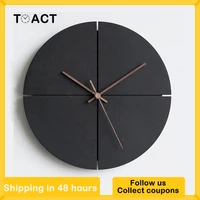 Nordic Minimalist Wall Clock Black Living Room Clocks Personality Household Silent Wall Watches Home Decor