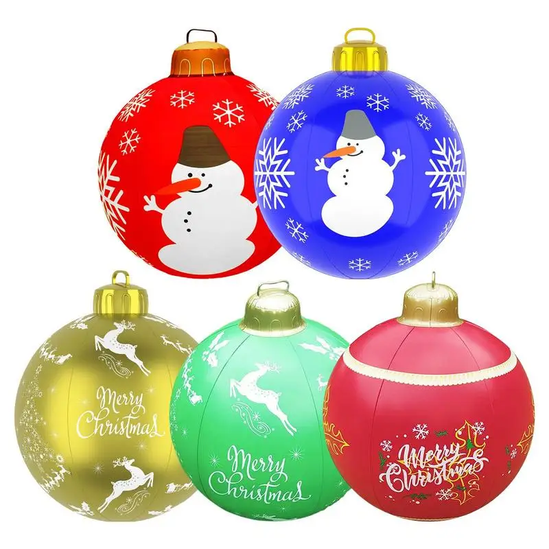 

Уличный Рождественский надувной шар, 60 см, сделано из ПВХ, шар светильник светящимися большими шариками, украшения для елки, уличный шар