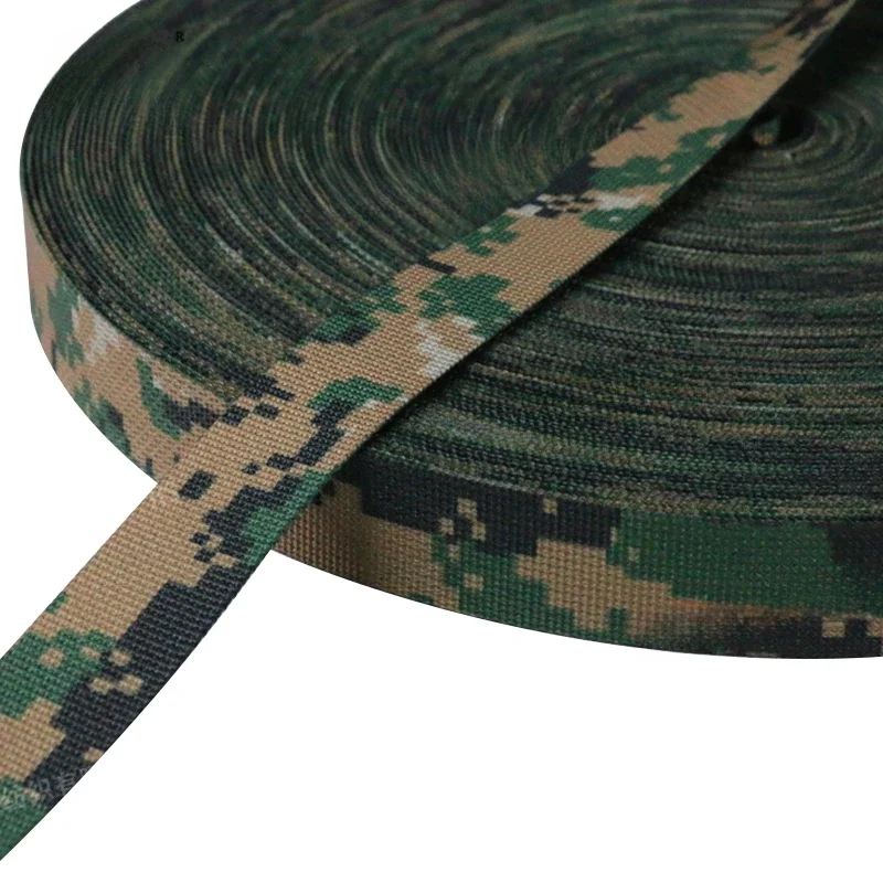 Фото Тактическая стропа MARPAT шириной 2,5 см с американским цифровым камуфляжем, высокопрочная и износостойкая, для тактических жилетов и аксессуаров MOLLE №3