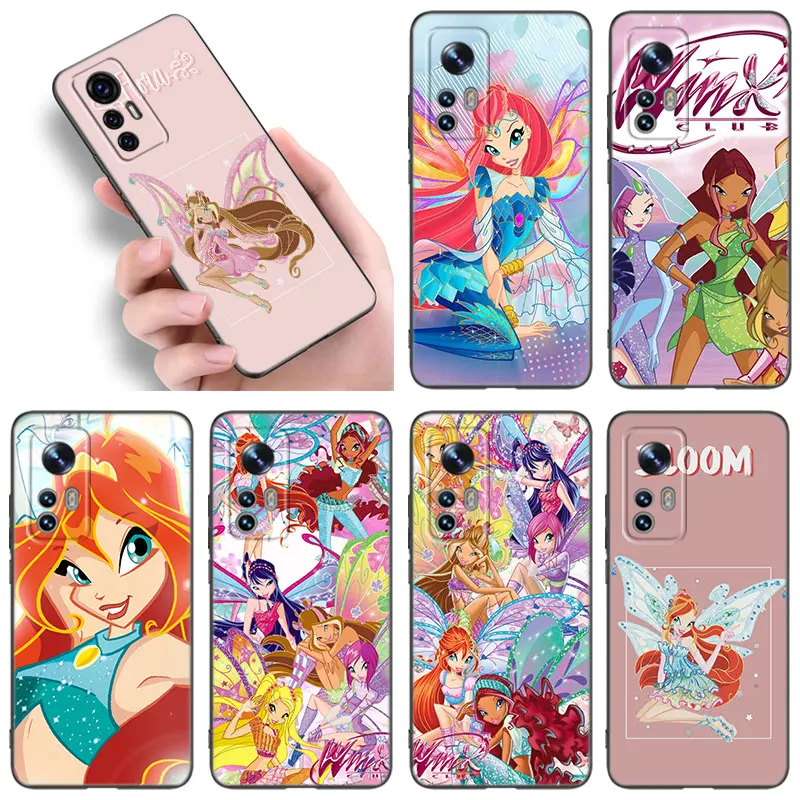 Черный силиконовый чехол Winxs для телефона Xiaomi 10T 11 Lite 11T 12S 12X 13T 14 Pro A1 A2 POCO M3 M4 M6 X3 NFC X5
