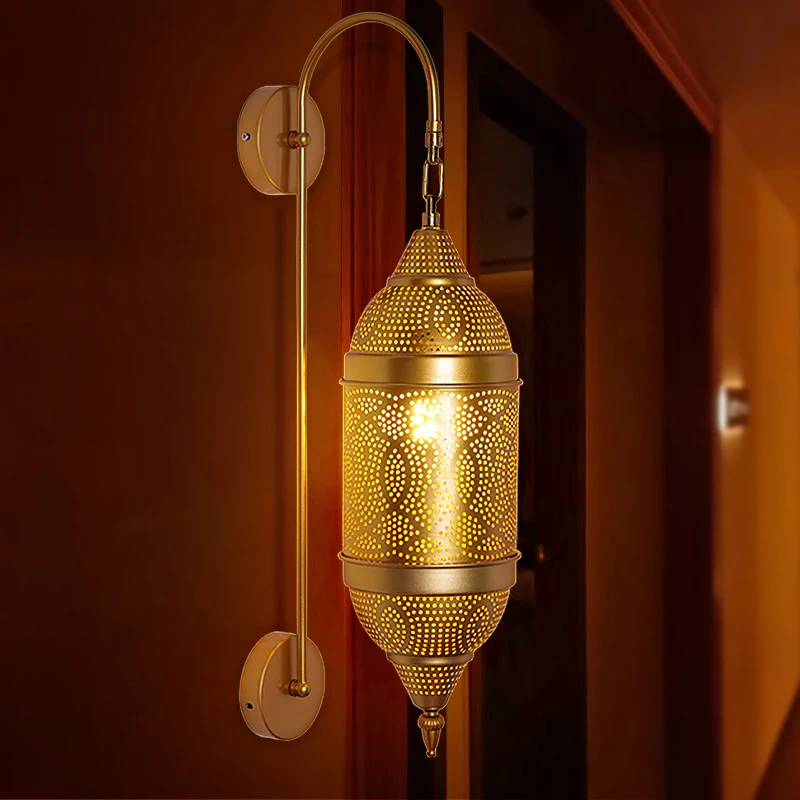 Ретро железная проволочная сетка в тайском стиле резные подвесные светильники