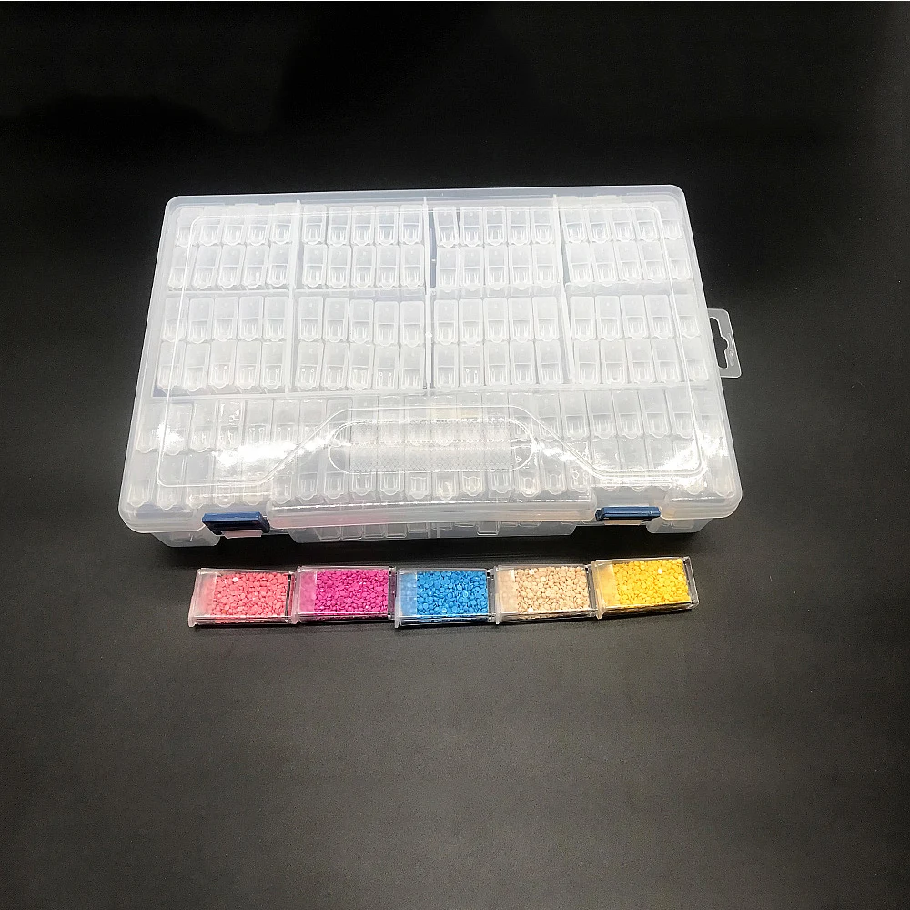 

32/60/124 шт., ящик для хранения инструментов для алмазной живописи