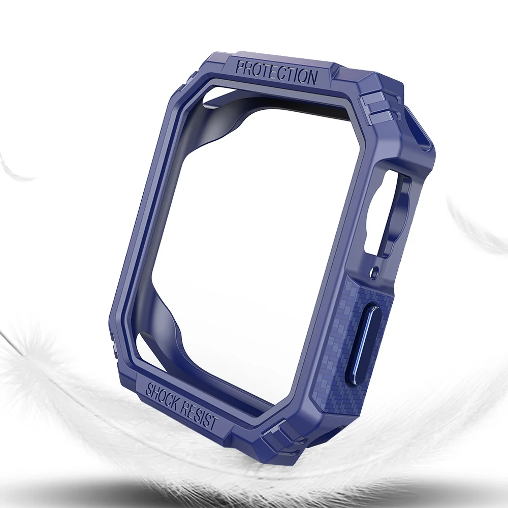 

Жесткий полый чехол для Apple Watch 7, чехол серии 6 SE 5 4, бампер из углеродного волокна и поликарбоната 41 мм 45 мм 40 мм 44 мм, защитная рамка