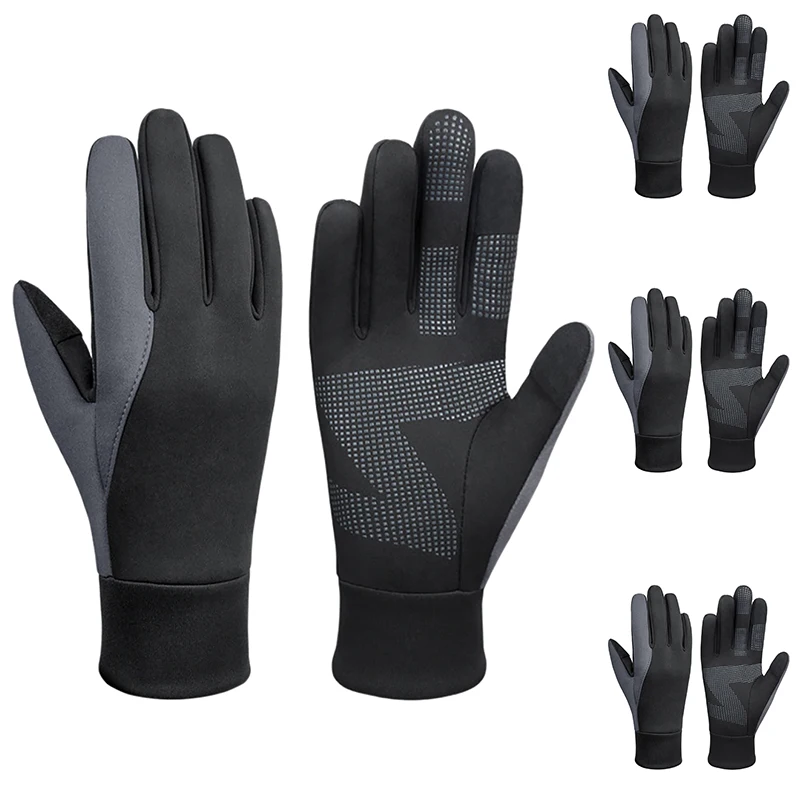 

1Pair Fishing Gloves Waterproof Press Screen Non-Slip Motorcycle Gloves Men Women Sports Warm Gloves For Winter