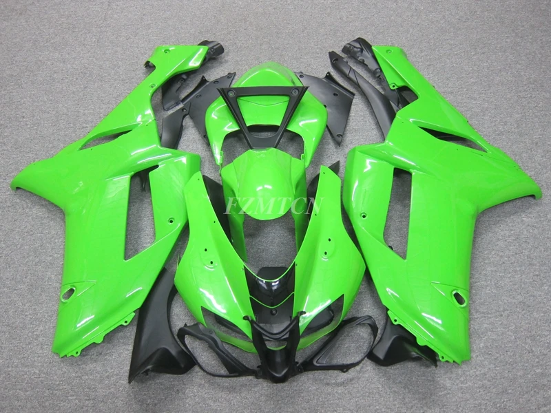 

New ABS Whole Motorcycle Fairings Kit Fit for Kawasaki Ninja ZX-6R ZX6R 636 2007 2008 07 08 Bodywork set Green