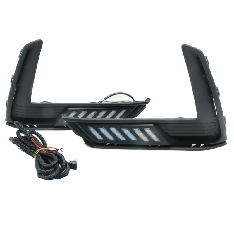 Трехцветные дневные ходовые огни светодиодный указатель поворота черный