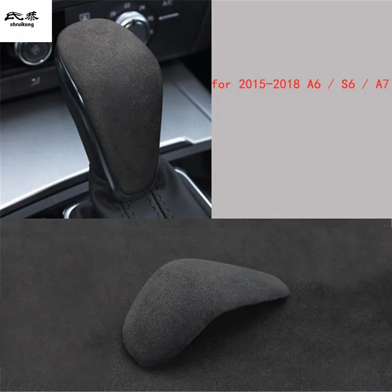 

1Lot ABS Alcantara Leather Gear Lever Protection Cover For 2009-2022 Audi A4B8 A4B8 A3 A5 A6 A7 A8 S3 S4 S5 S6 S7 Q2 Q3 Q5 Q7
