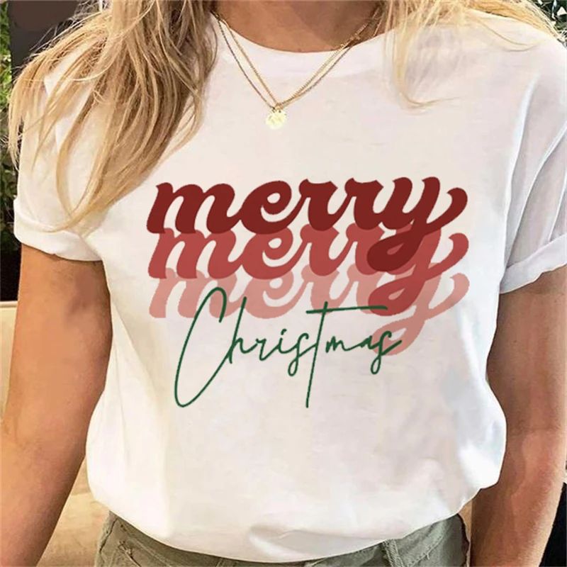 

Простая индивидуальная женская зимняя модная футболка с коротким рукавом с рисунком