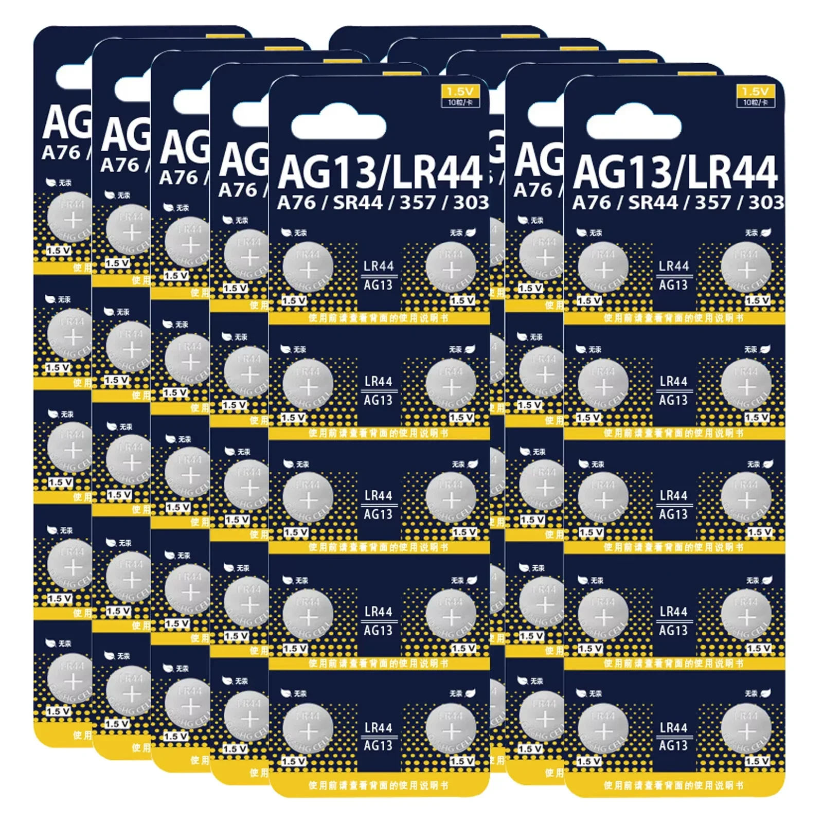 Фото Батарейка-таблетка LR44 AG13 1.55V, 357 SR44 LR1154 SR44SW SR1154 SP76 для часов, игрушек, пультов дистанционного управления №3