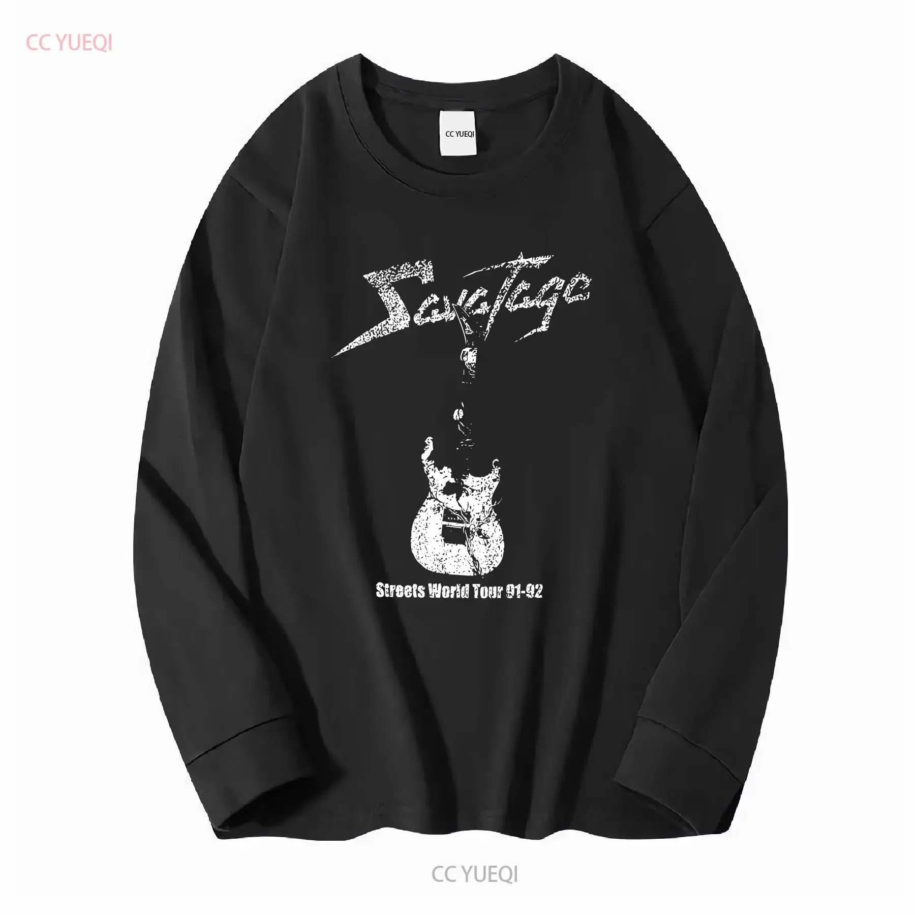 Фото НОВАЯ ЧЕРНАЯ ФУТБОЛКА SAVATAGE STREETS A ROCK OPERA, винтажная мягкая футболка с рисунком для повседневной носки, дышащая, удобная №3