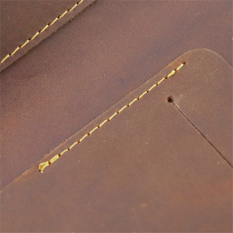 Simple vintage multi-card genuine leather men's  coin purse natural first layer cowhide short women's card holder wallet