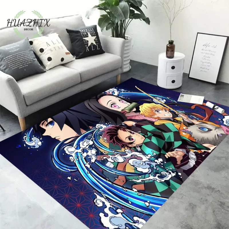 

Demon Slayer Pattern Carpet for Living Room Bedroom Area Rugs Nezuko Kamado Room Play Cartoon Kids Game Mats Anime Hoom Decor