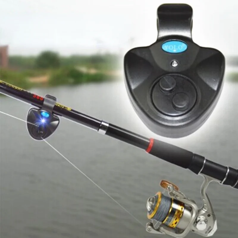

1PC Fishing Alarm Fish Bite Alarm Electronic Buzzer on Fishing Rod with Loud Siren Daytime Night Indicator With Battery