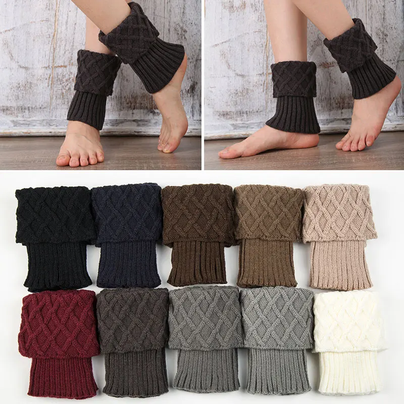 

Hot Warm Leg Warmer Girls Sweet Socks Women Knitted Foot Cover Cosplay Autumn Winter Punk Socks Female Short Fashion Boot Cover