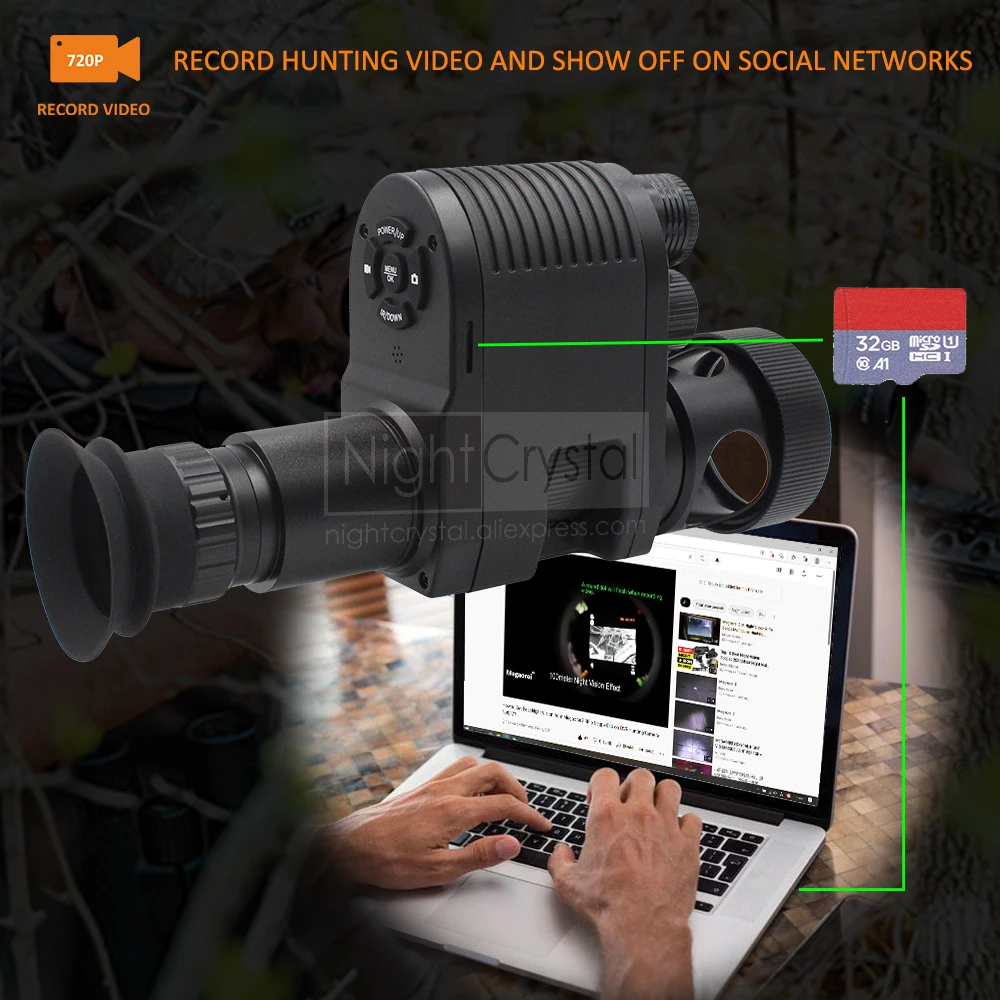 Охотничий цифровой прицел для винтовки дневного и ночного видения Монокуляр