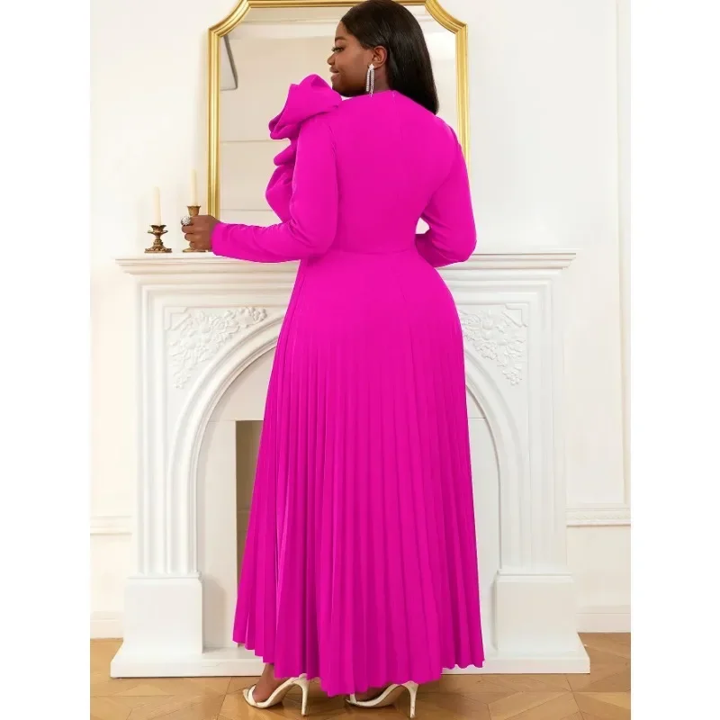 Новинка 2023 года женское винтажное платье с аппликацией скромное плиссированное