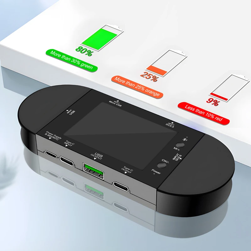 Фото ATORCH UD24 USB тестер Type-C 2,4 дюймов цифровой вольтметр Амперметр внешний аккумулятор детектор напряжения вольт PD триггер Электрический измеритель №5