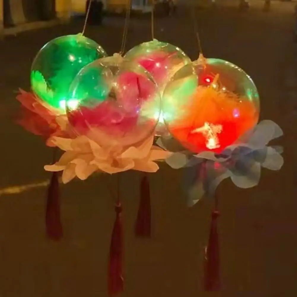 

Lovely Portable Glowing Lotus Lantern Festive Lantern Vivid Color Eye-catching