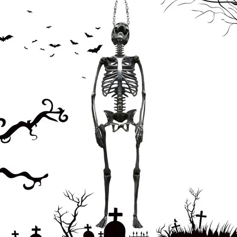 Ожерелье со скелетом, металлический кулон в виде скелета на Хэллоуин, новинка, ювелирные изделия с черепом, ожерелья, жуткий скелет, креативные подарки, аксессуары