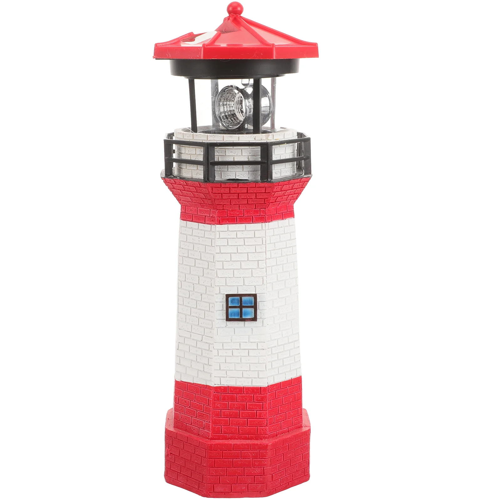 

Lighthouse Decor Yard Lawn Garden Adornment Solar Patio Ornament Decorative Statue Desktop