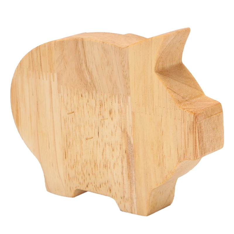 Свинья копилка креативная мультяшная сосновая прозрачное украшение ремесла