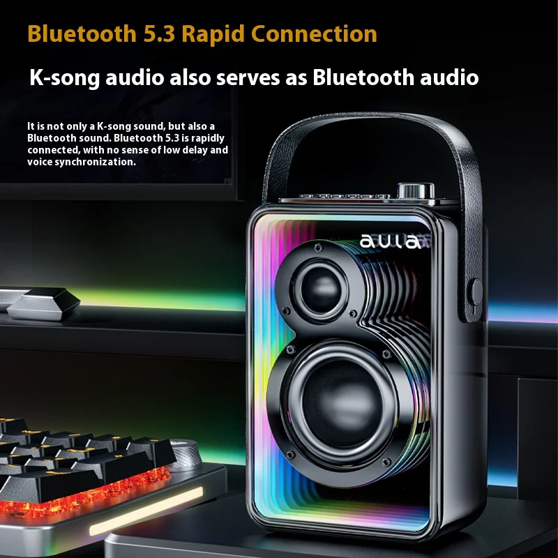 Фото K22 Новый 60 Вт Bluetooth-динамик Беспроводной динамик с микрофоном Square Dance KTV Пение Динамик Программный динамик для активного отдыха №4