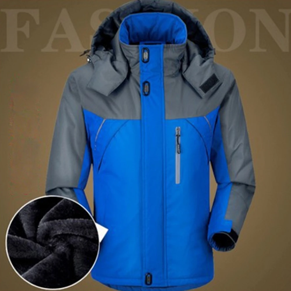 

Men Winter Thick Velvet Windproof Down Coat High Quality Male Waterproof