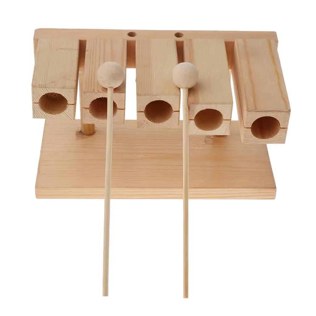 

Musical Early Learning Educational Toys Wooden Five- Block&Stick Xylophone