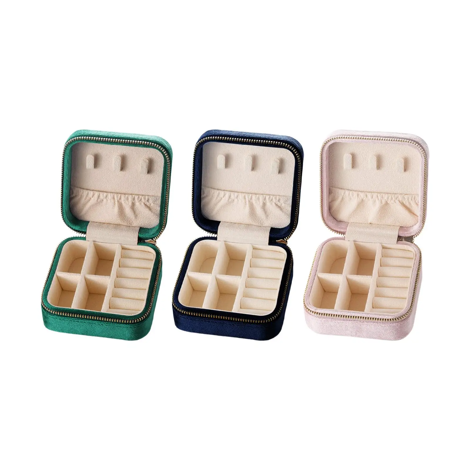 

Шкатулка для ювелирных изделий, органайзер с двойным слоем для колец, браслетов, девочек