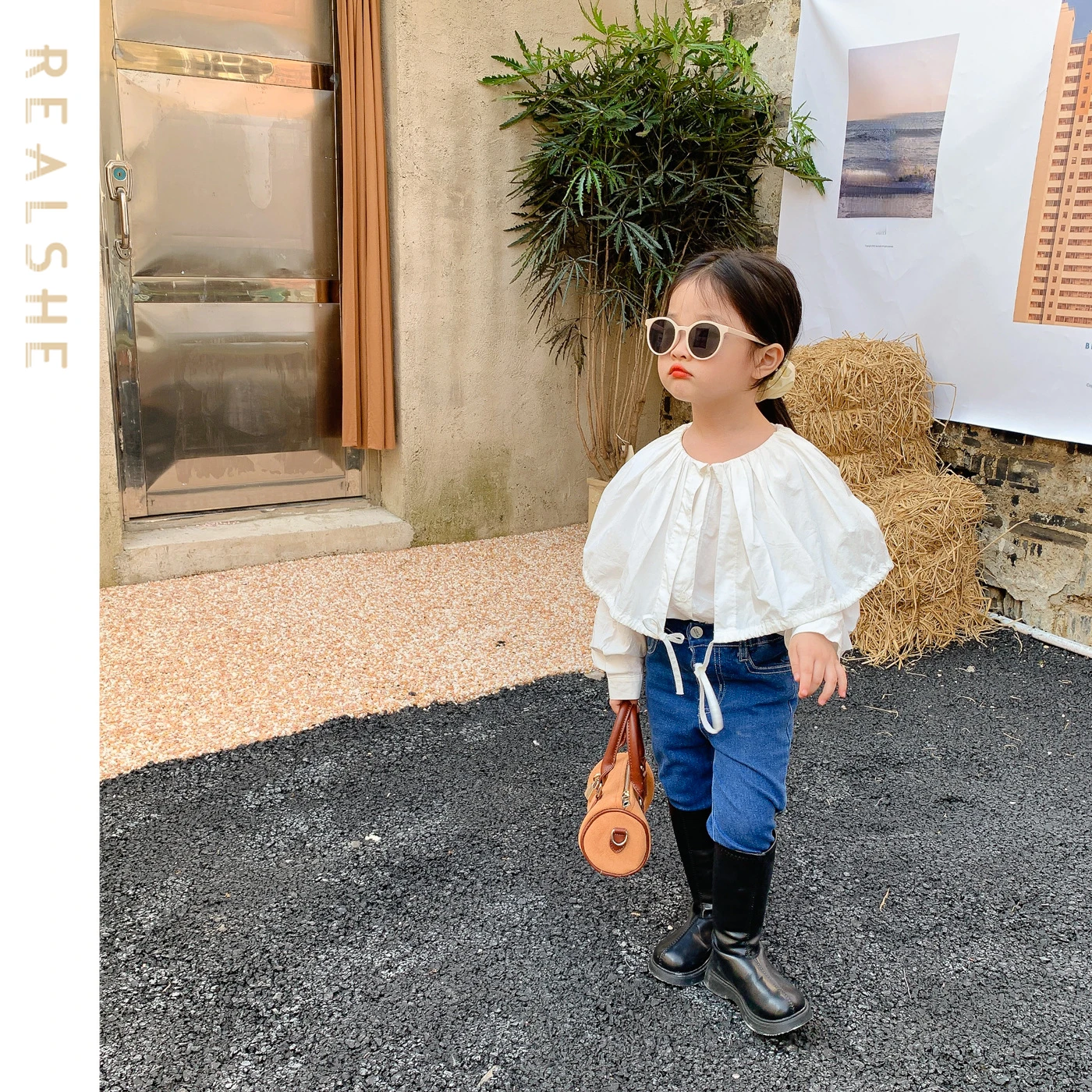 

New Children Blouse for Girls Age 2 To 7 Fashion Pleated Girls Shirt 2023 Summer Baby Girls Tops Children Clothes Kids