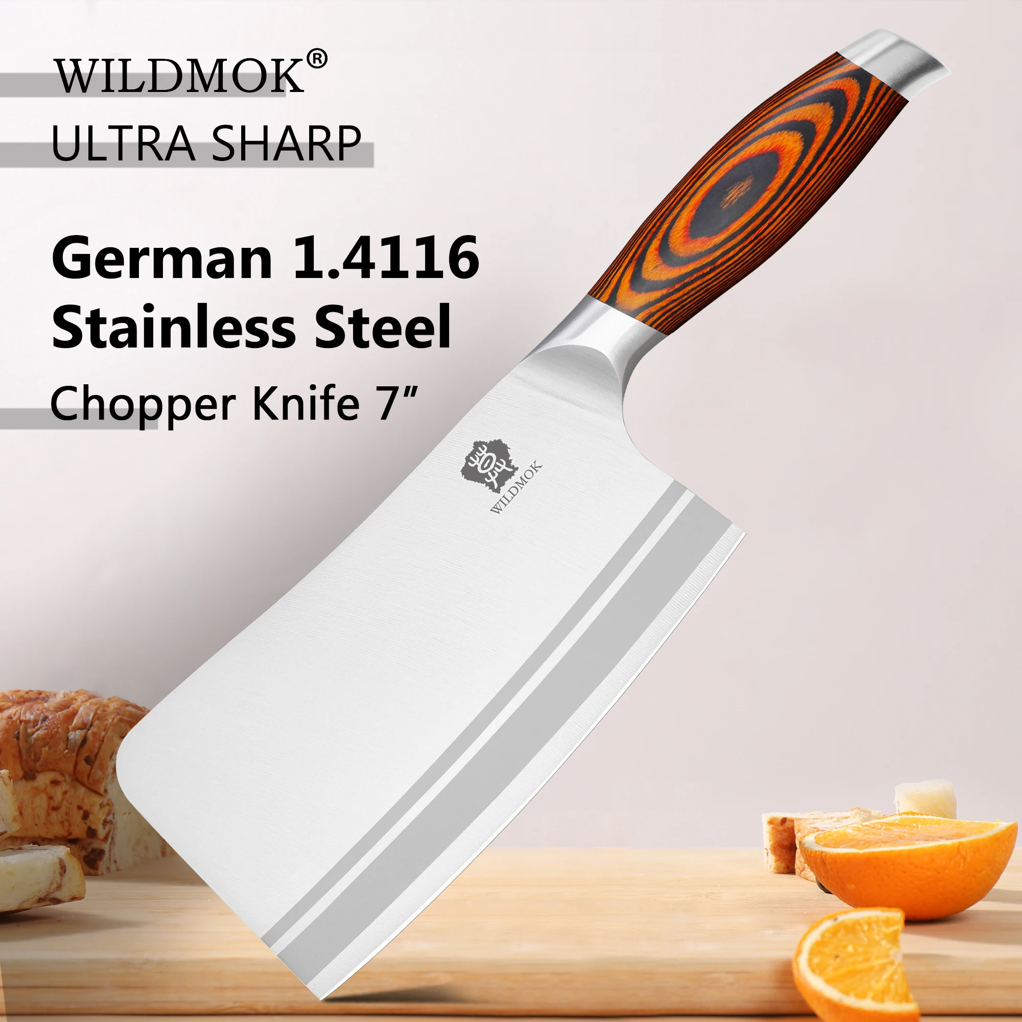 WILDMOK сверхмощный высококачественный немецкий 7-дюймовый мясной нож из