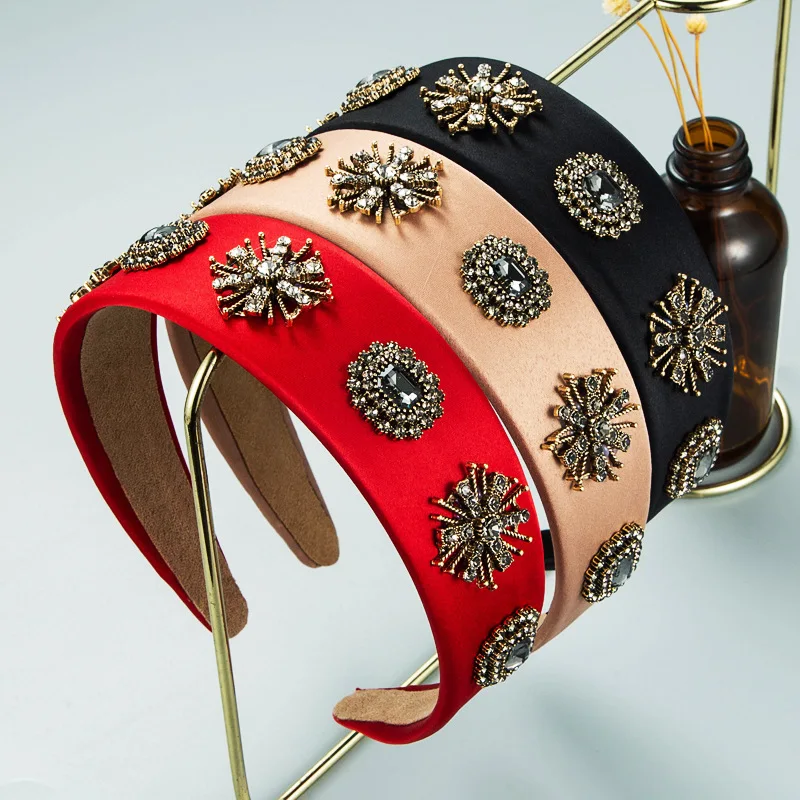 

2022 New Retro Palace Style Baroque Rhinestone Head Hoop Women Fashion Classic Party Travel Gift Hair Accessories