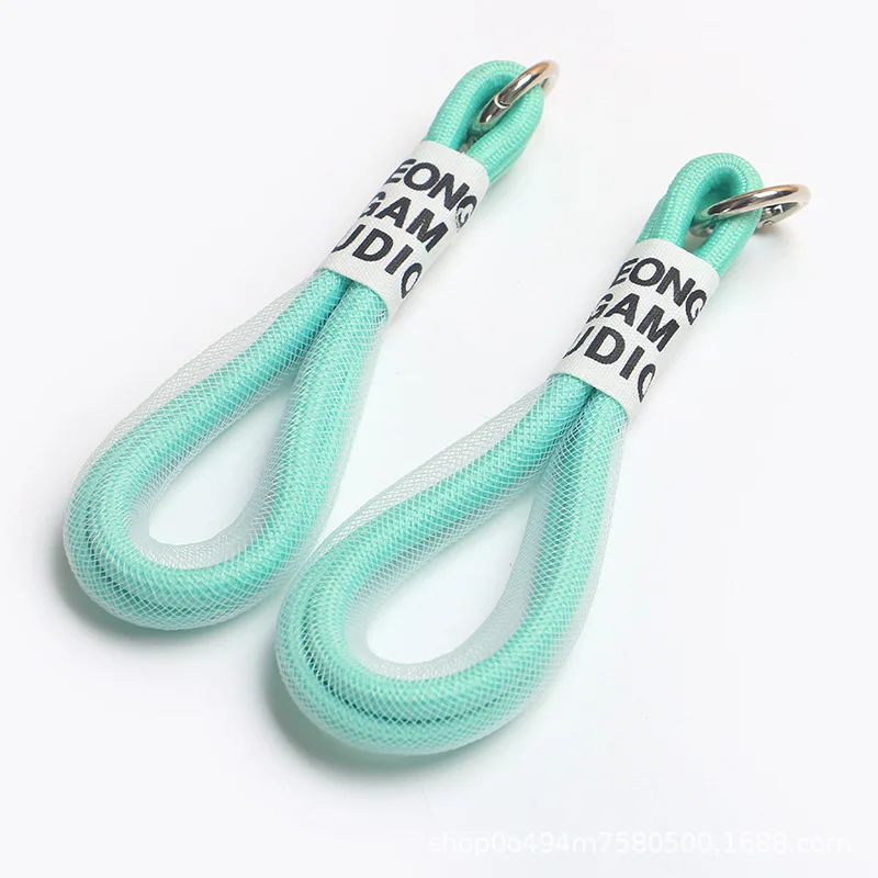

Creative Iridescent Braid Rope Keychain Carabiner Key Ring For Backpack Pendant Accessorie Hanging Cord Jewelry Wholesale