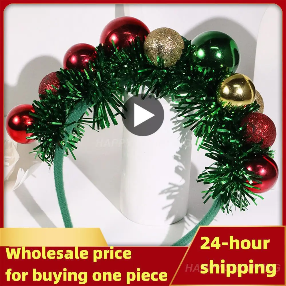 

Lovely Hair Accessories Perfect For Christmas Parties Color Ball Headband Christmas Headband Festive Atmosphere Eye-catching Fun