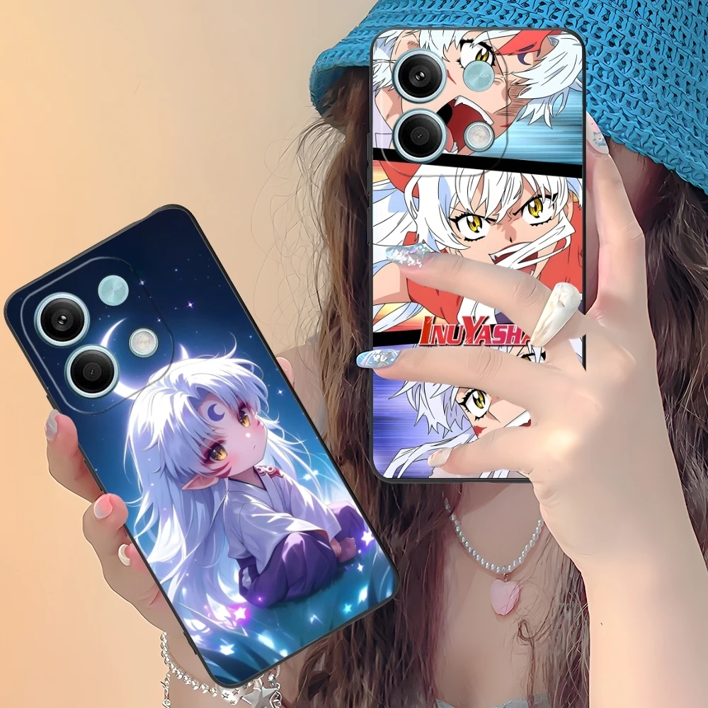 Чехол для мобильного телефона Inuyasha Sesshoumaru Xiaomi Redmi 14 13 13C 12 12C 10 10C A1 A2 A3 Plus 5G черный