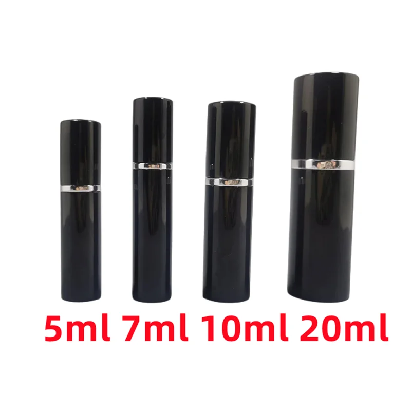 

1PCS Mini Atomizer Perfume 5ml 10ml 15ml 20ml Portable Black Makeup Spray Atomiser Travel Refillable Bottle Cosmetic Containers