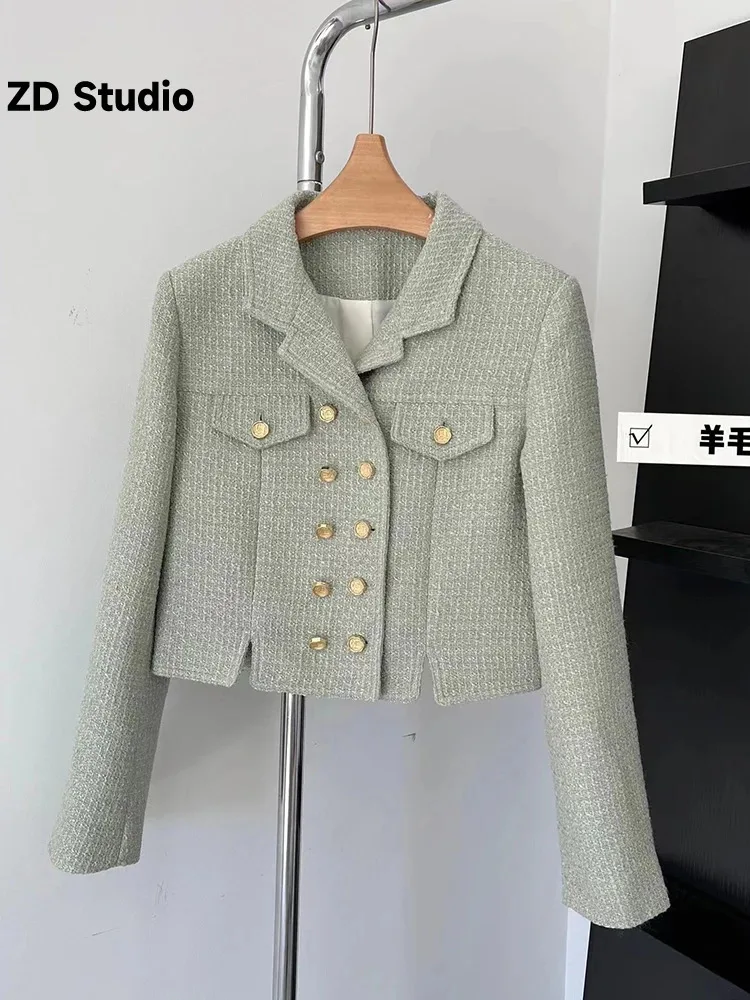 

Женское Короткое трикотажное пальто с длинным рукавом, весна-осень