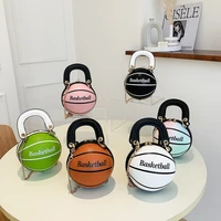 basketball bags for women 2022 trend hip hop party small round handbag letter print fashion leather circular shoulder bag woman