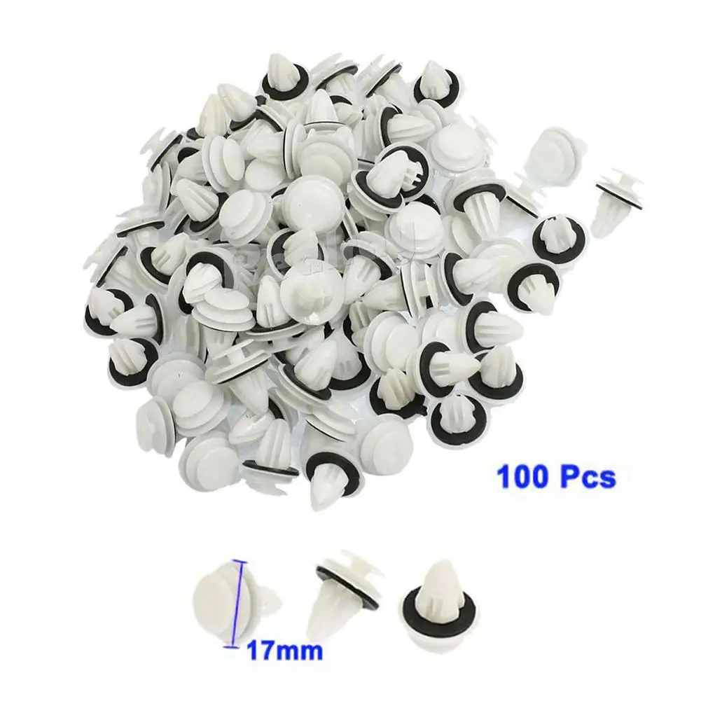 

Clips Rivets Door Fastener Kit Hole Other Trim Planes Plastic Retainer 100Pcs Side Skirts Bumpers Trains Buses New